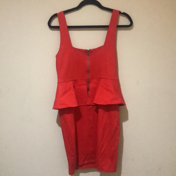Alice + Olivia Red Peplum Dress - Picture 4 of 5